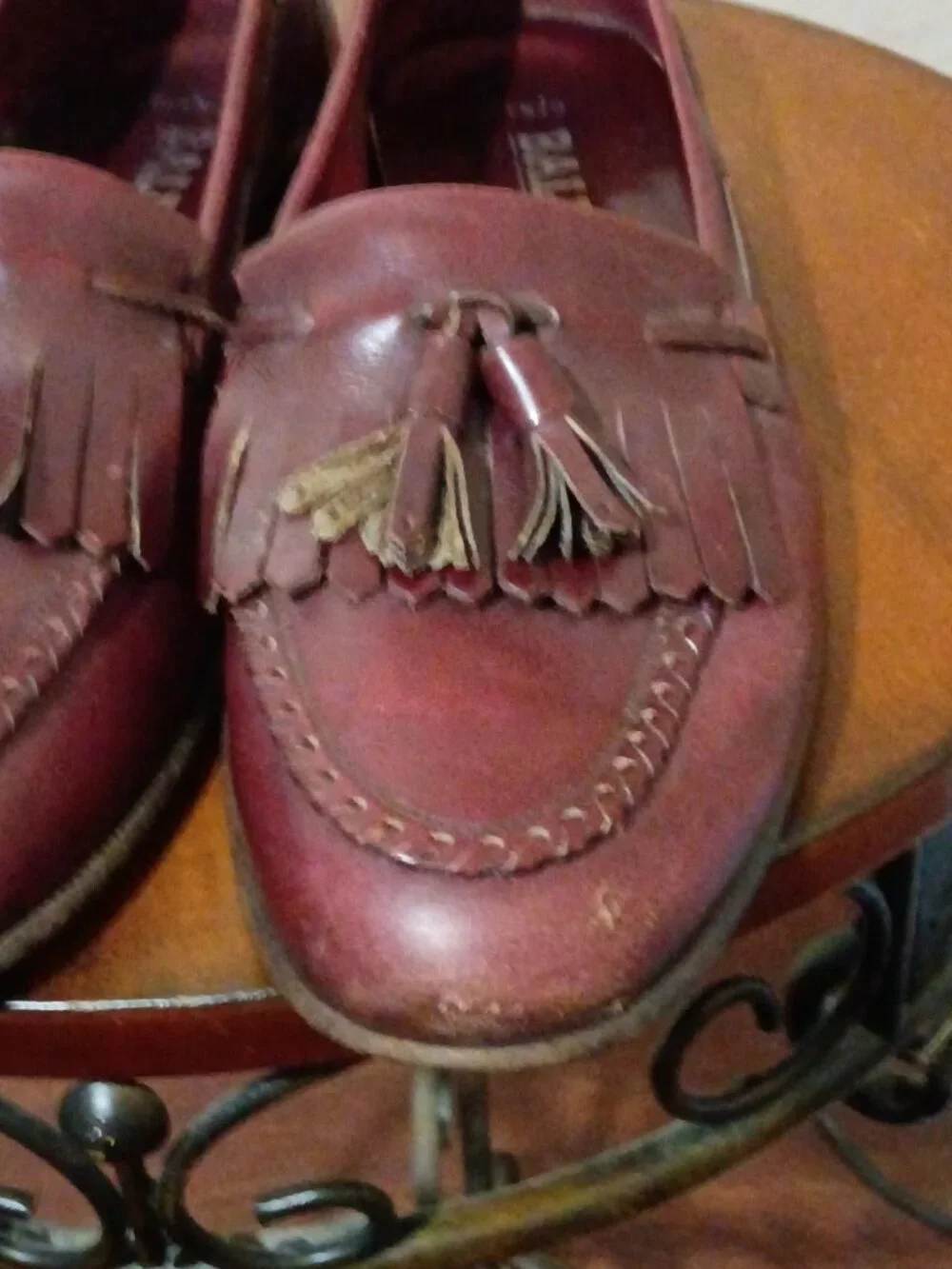 Men's Bally Mens Lorenzo Tassel Loafer Burgundy Soft Leather Dress Shoes 9.5M
